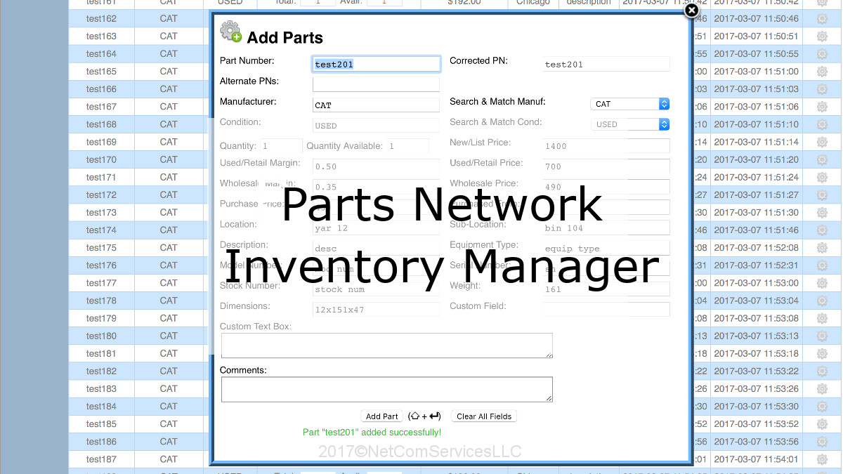 Parts Network Inventory Manager